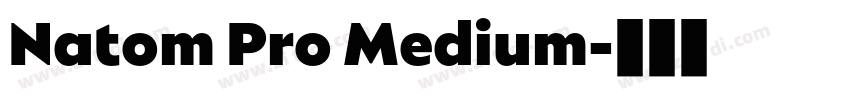 Natom Pro Medium字体转换 Natom Pro Medium字体转换